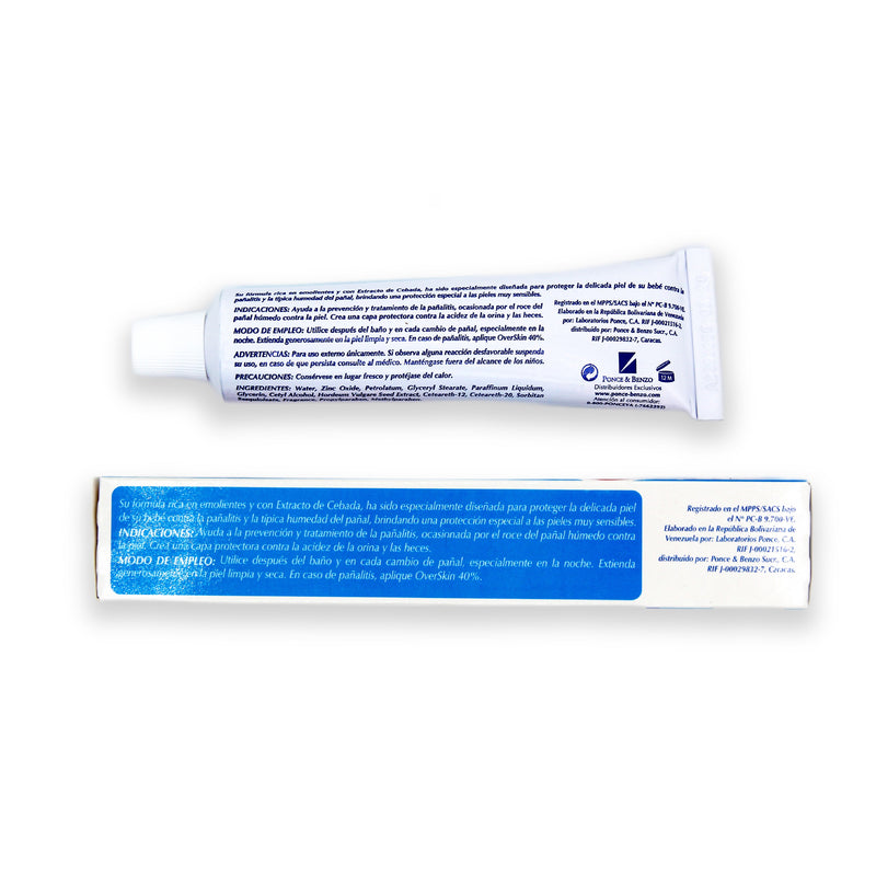 OverSkin 13% Crema Antipañalitis 50g <br> (Caja de 12 unidades)