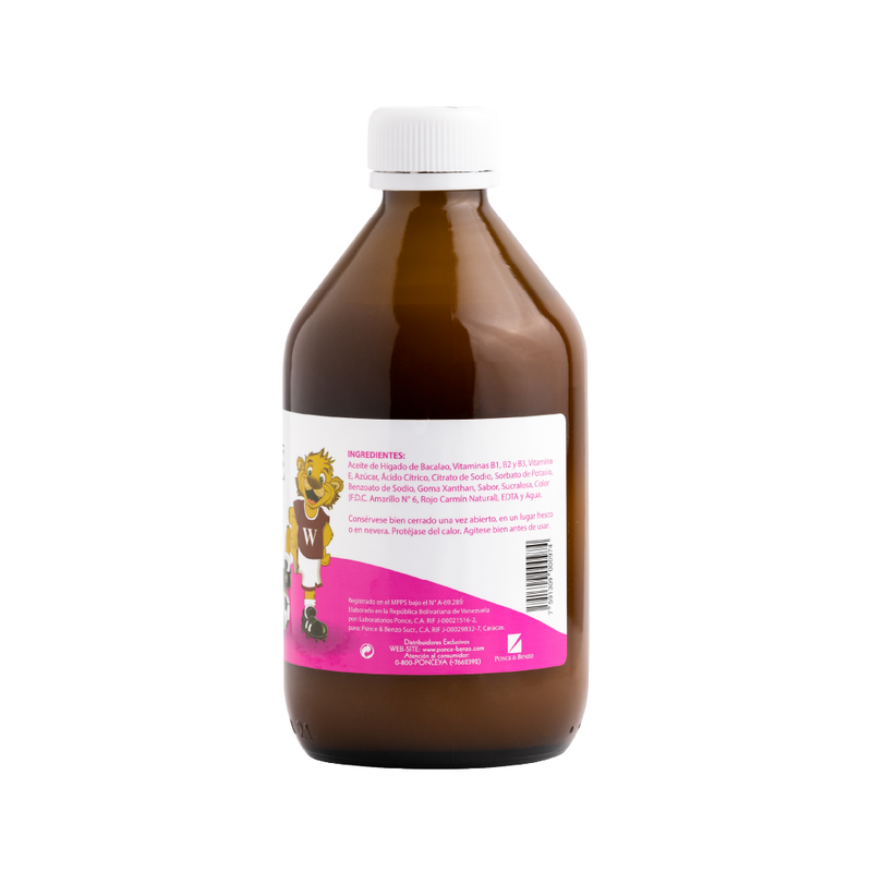 Wampole Emulsión Tutti Frutti 360ml <br>(Caja de 6 unidades)