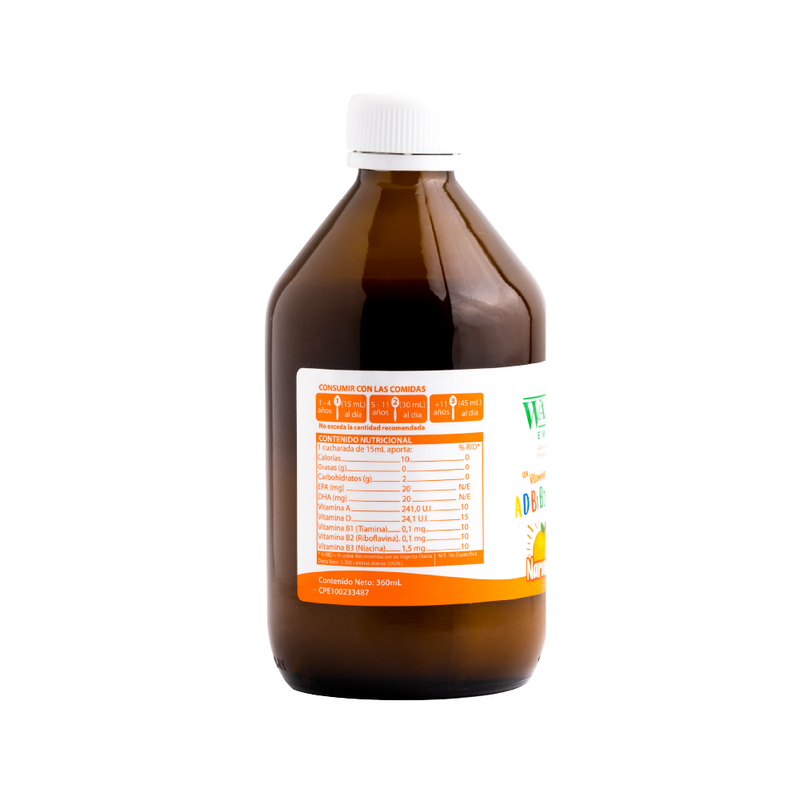 Wampole Emulsión Naranja 360ml <br>(Caja de 6 unidades)