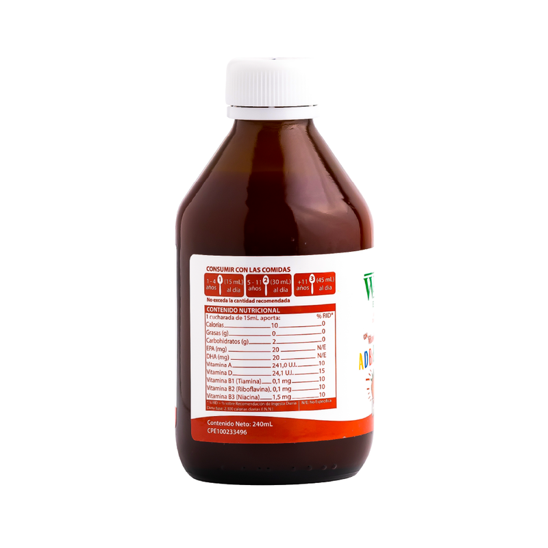 Wampole Emulsión Fresa 240ml<br>(Caja de 9 unidades)