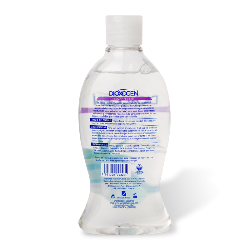 Dioxogen Jabon Liquido Aloe Vera 230ml <br>(Caja de 12 unidades)