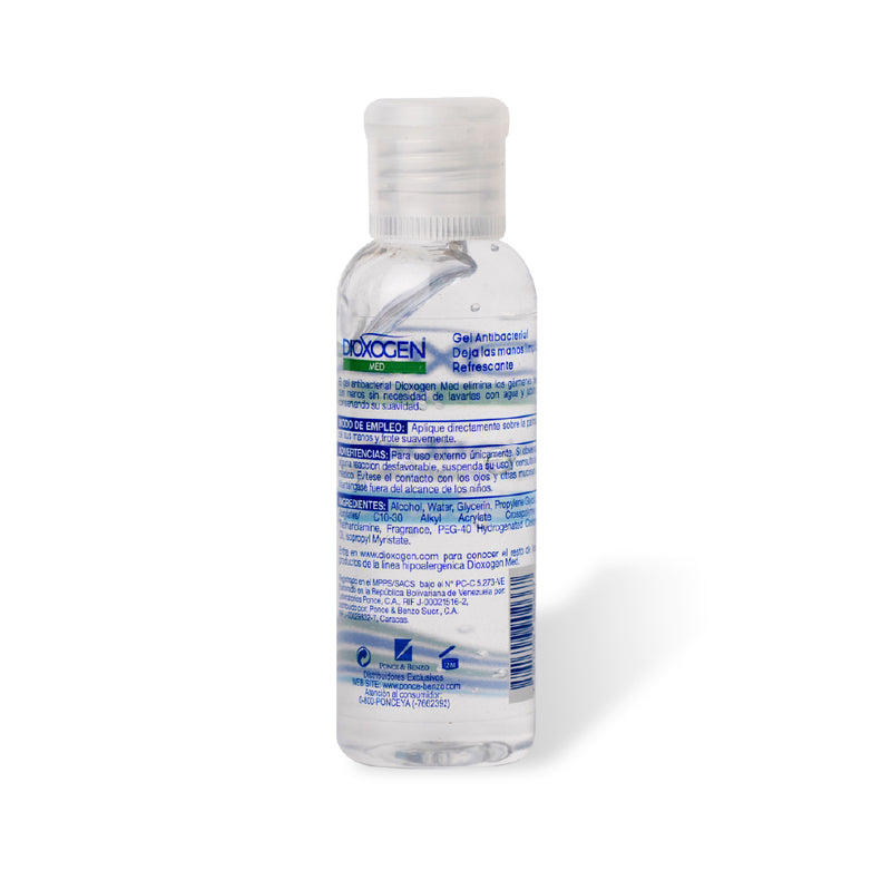 Dioxogen Med Gel Antibacterial Refrescante 50ml <br>(Caja de 12 unidades)