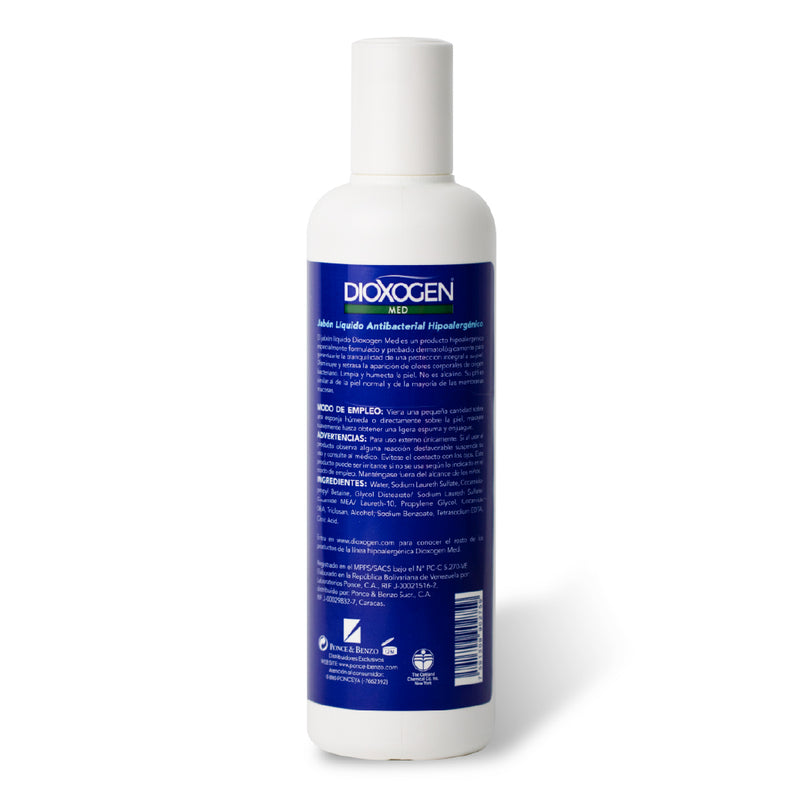 Dioxogen Med Jabon Liquido 240ml <br>(Caja de 12 unidades)