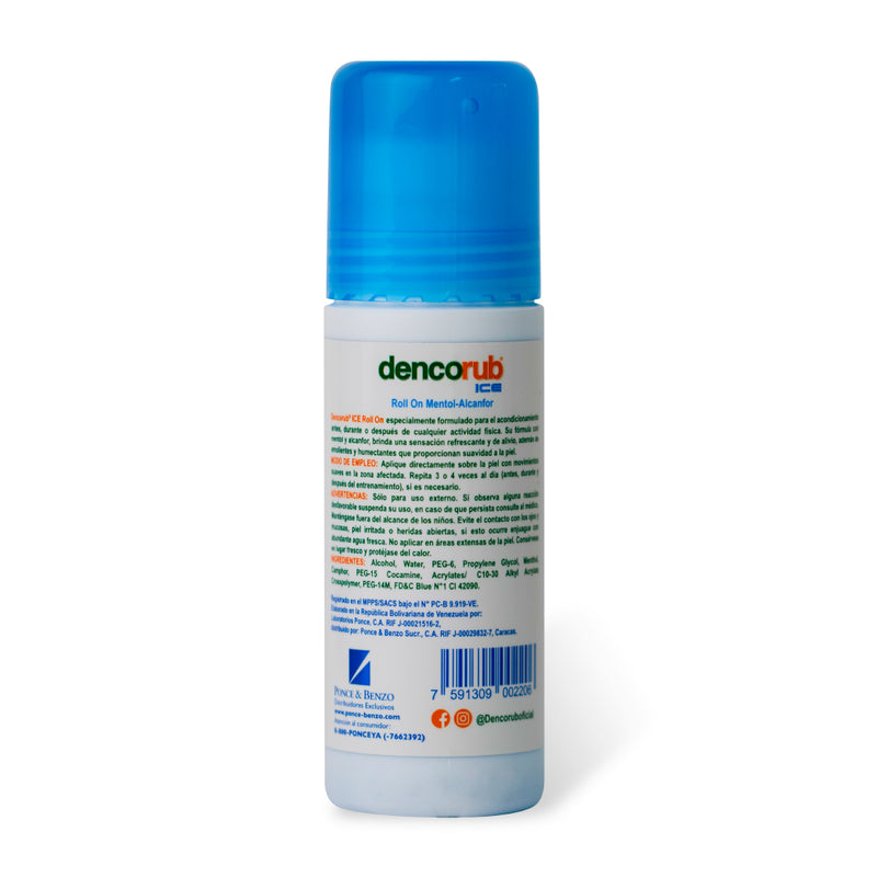 Dencorub Ice Roll On 80g <br>(Caja de 15 unidades)