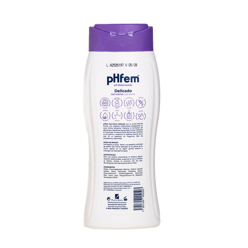 pHfem Gel Intimo Delicado 280ml<br>(Caja de 12 unidades)