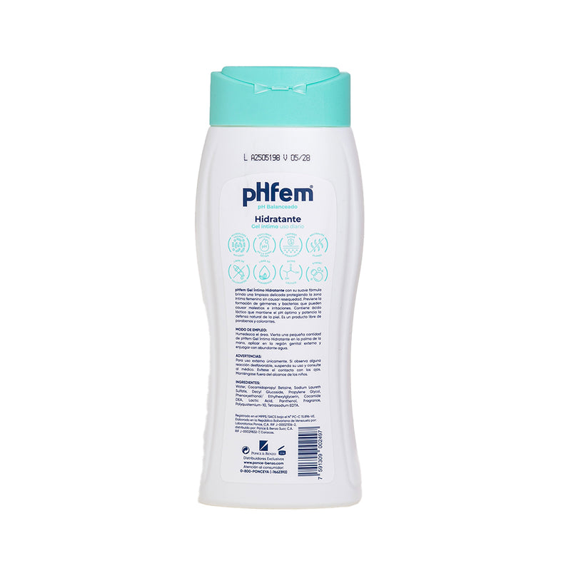 pHfem Gel Intimo Hidratante 280ml<br>(Caja de 12 unidades)