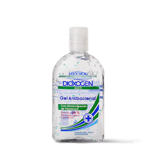 Dioxogen Med Gel Antibacterial Microcapsulas 230ml <br>(Caja de 12 unidades)