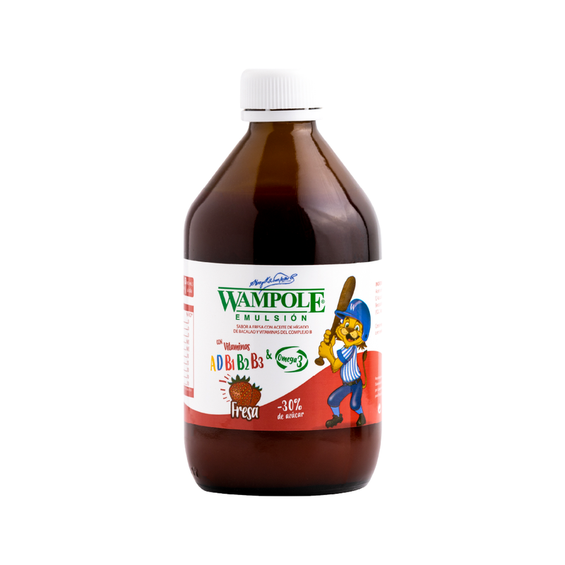 Wampole Emulsión Fresa 360ml <br>(Caja de 6 unidades)