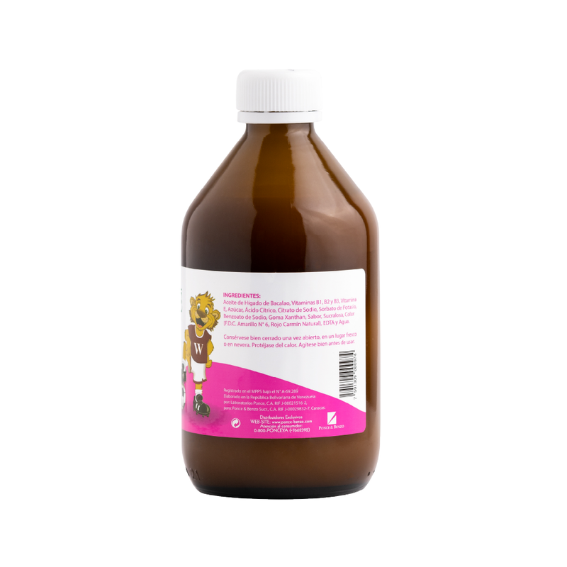 Wampole Emulsión Tutti Frutti 240ml <br>(Caja de 9 unidades)