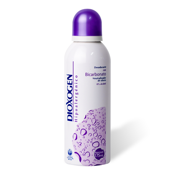 Dioxogen Desodorante Aerosol Bicarbonato 175g <br> (Caja de 12 unidades)