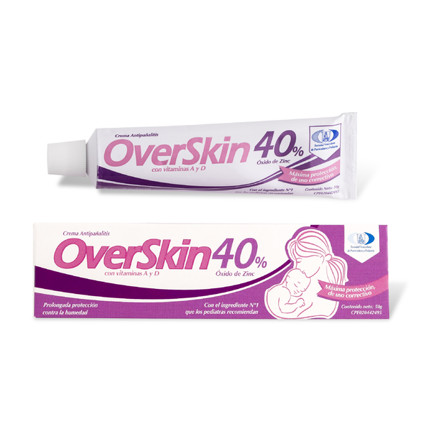 Overskin Crema Antipañalitis 40% 50g <br>(Caja de 12 unidades)