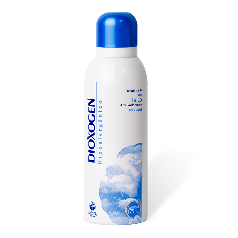 Dioxogen Desodorante Aerosol Talco 175g <br> (Caja de 12 unidades)